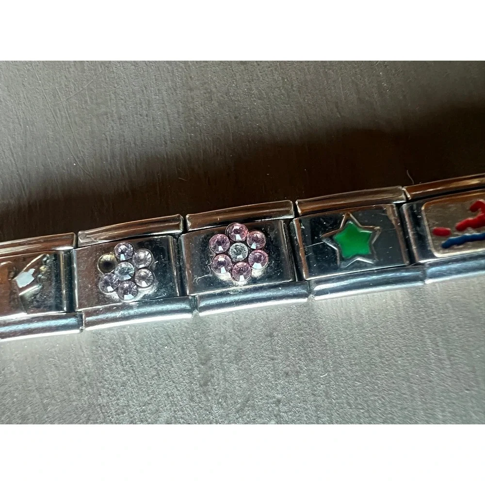 Boxing IF Composition Italian Charm Bracelet 3.5in Stainless Steel 10 Link
